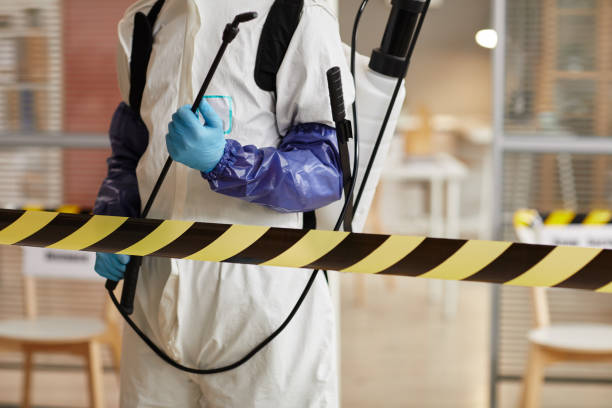 Professional Sewage Cleanup technician working in Claremont, NH